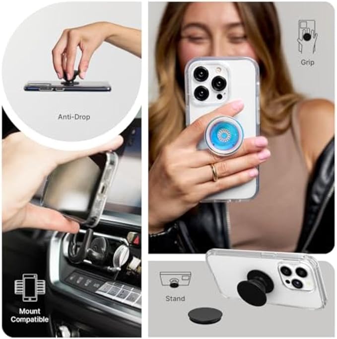 PopSockets iPhone 14 Pro Phone Case with MagSafe, Wireless Charging Compatible, Bookish - Mirror Curse Breaker