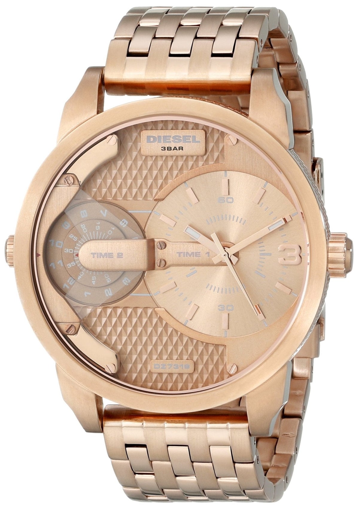 Diesel DZ7318 Mini Daddy Men's Watch – Rose Gold Dial & Rose Gold Stainless Steel Strap