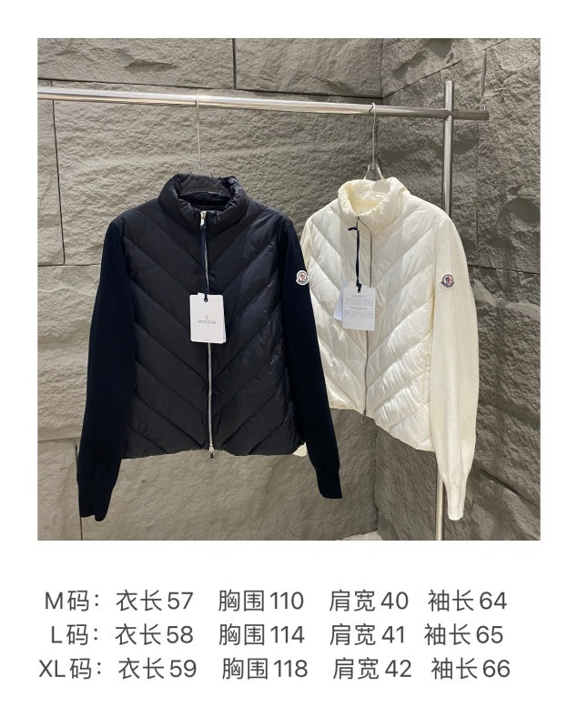 042067  Women's knitted spliced down jacket clothing